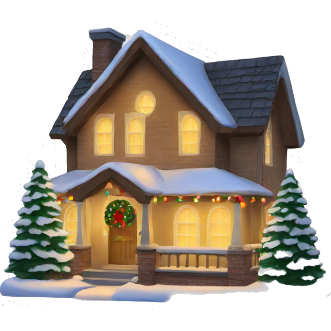 Christmas home with lights