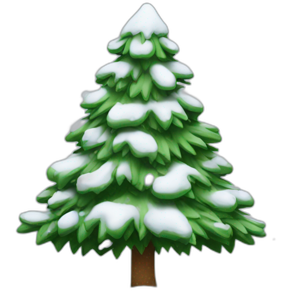 Christmas tree with snow
