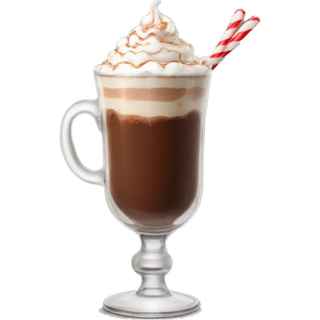 Swiss hot chocolate tall glass