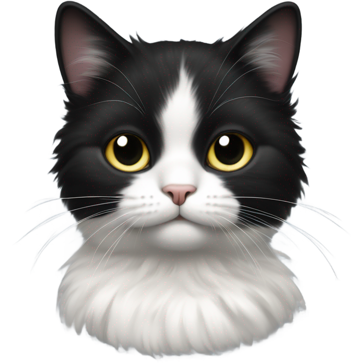 A black and white cute cat