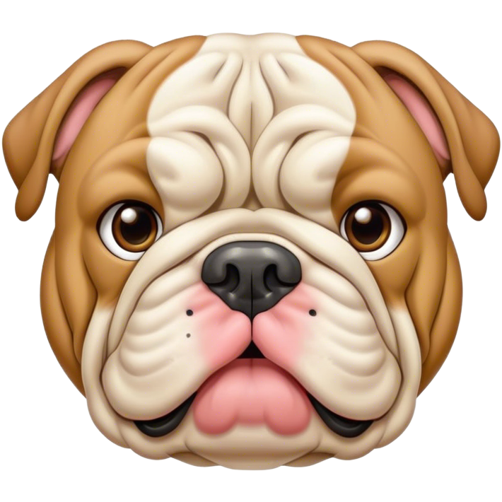 Beige english bulldog