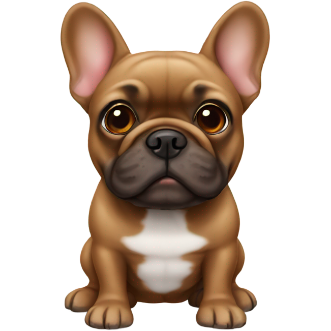 Brown French bulldog