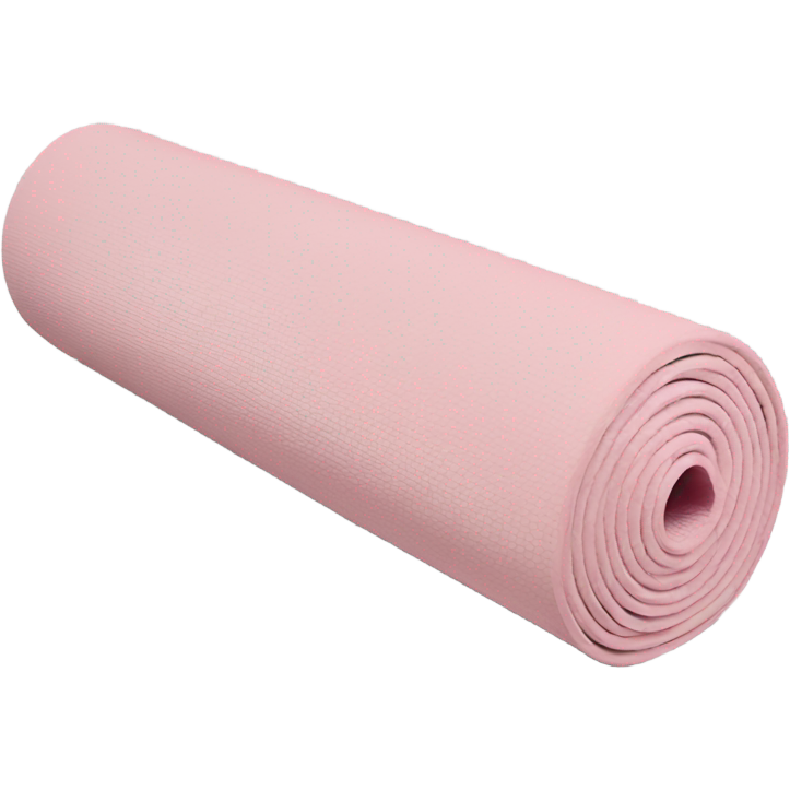 Light pink rolled yoga mat