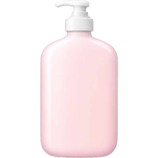 Pale pink lotion bottle