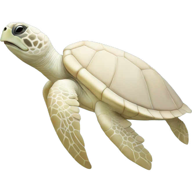 White Pastel sea turtle