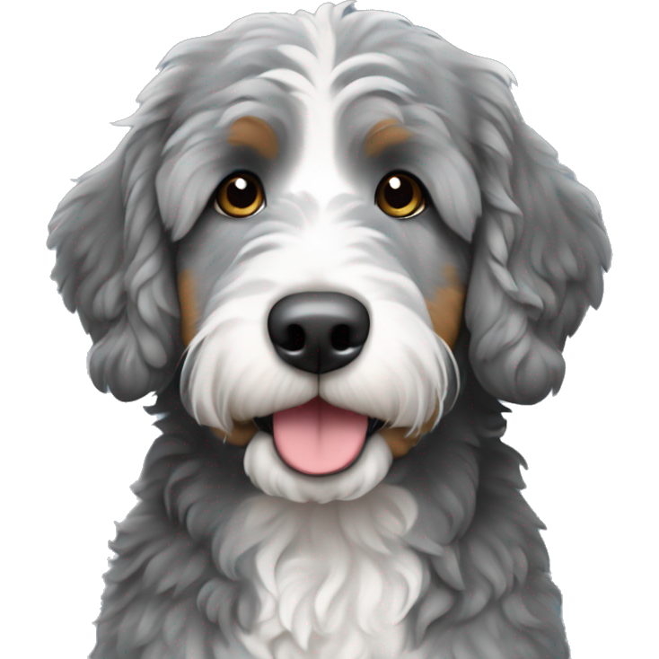 Grey bernedoodle with no white