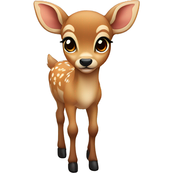 Fawn deer with dark brown pretty eyes