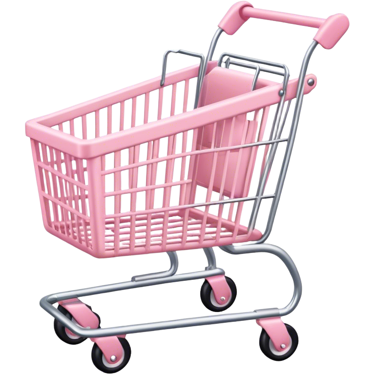Pale pink shopping cart