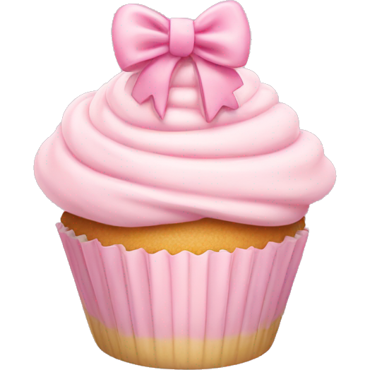 Pastel pink bow cupcake