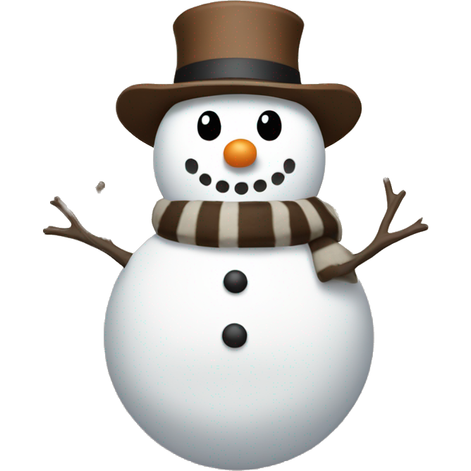 Brown and white asthetic snowman