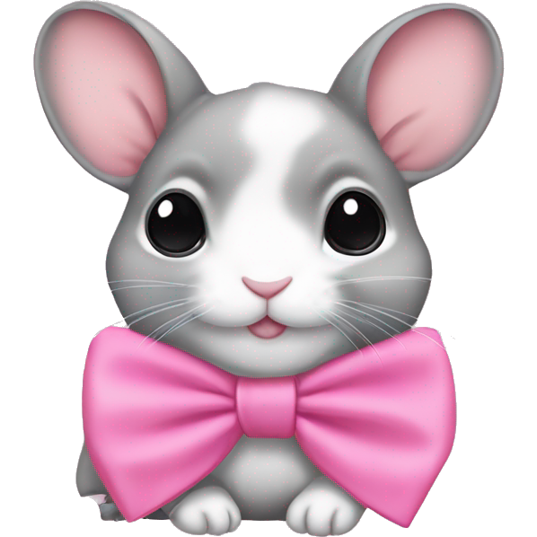 Chinchilla name Ariya with a bow pink girl