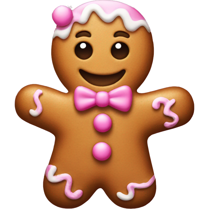 Pink Christmas gingerbread man