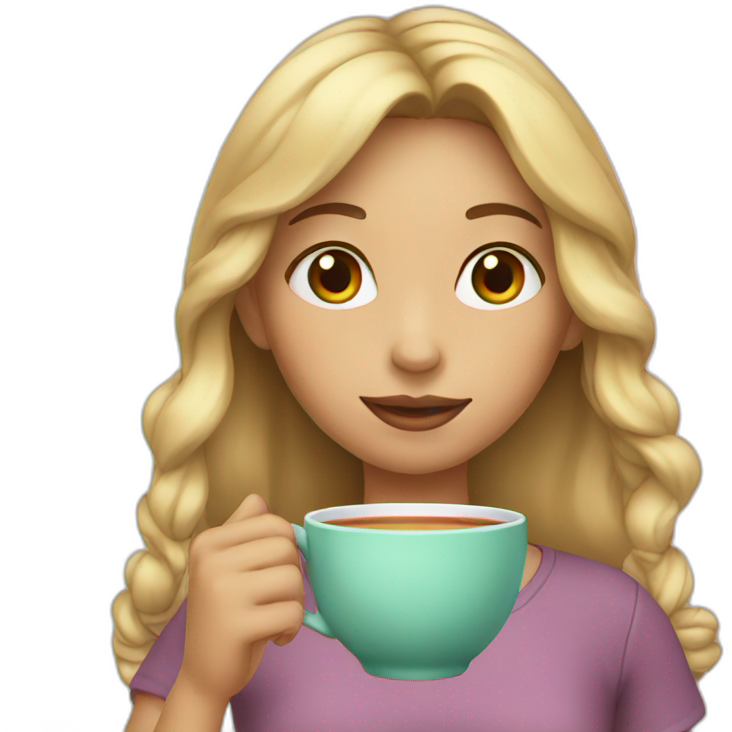 Girl sipping tea