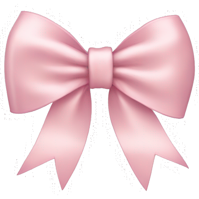 Light pink ribbon bow