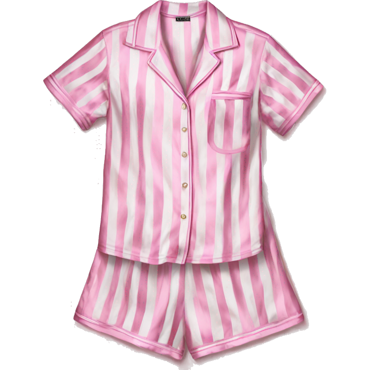 Striped pink and white silk Victoria’s Secret pajama set