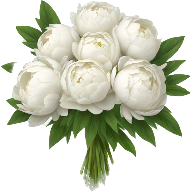 White peonies bouquet