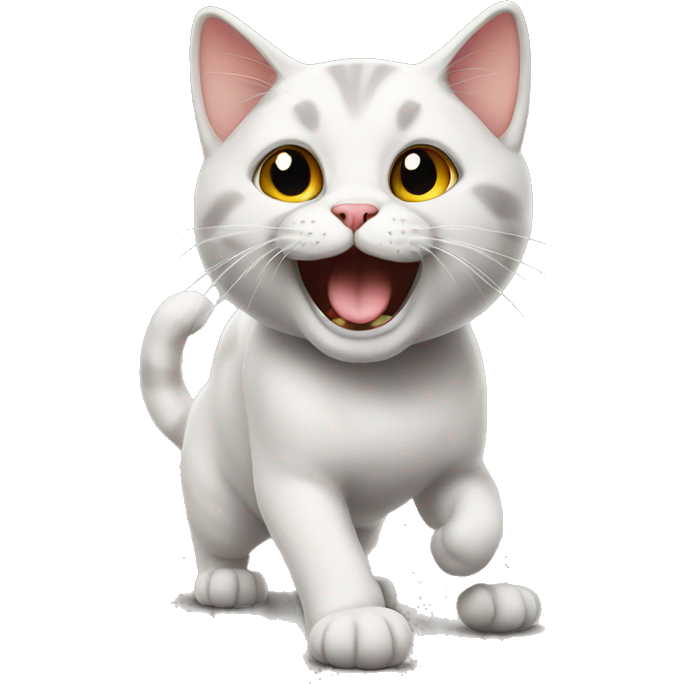 British cat having fun