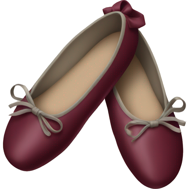 Burgundy ballet shoes