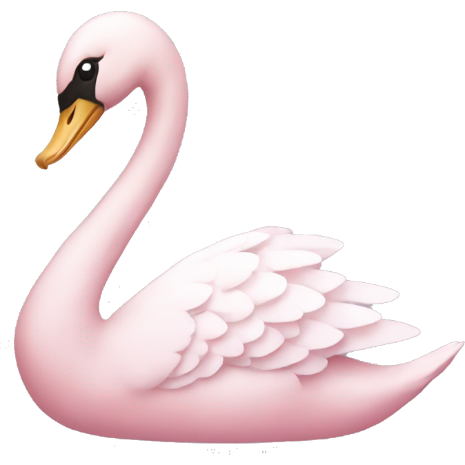 Pastel pink swan