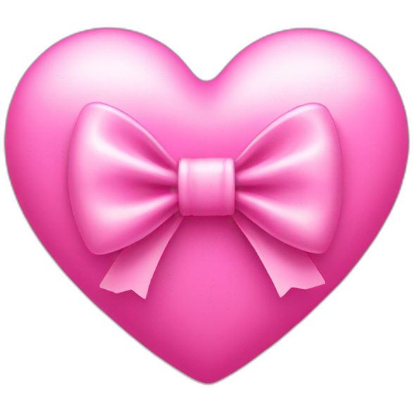 Pink heart with bow