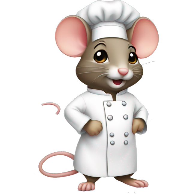 Mouse wearing a chef hat