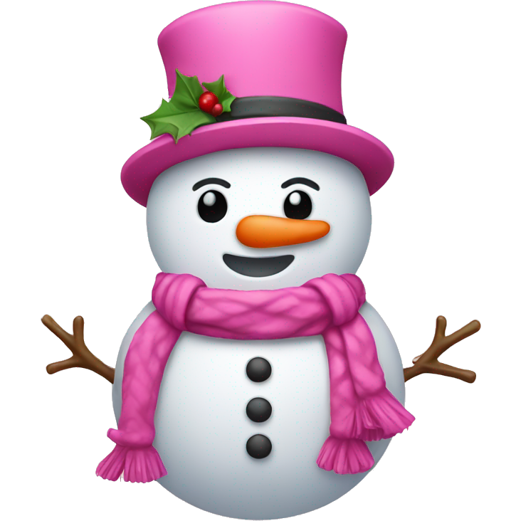 Pink snowman
