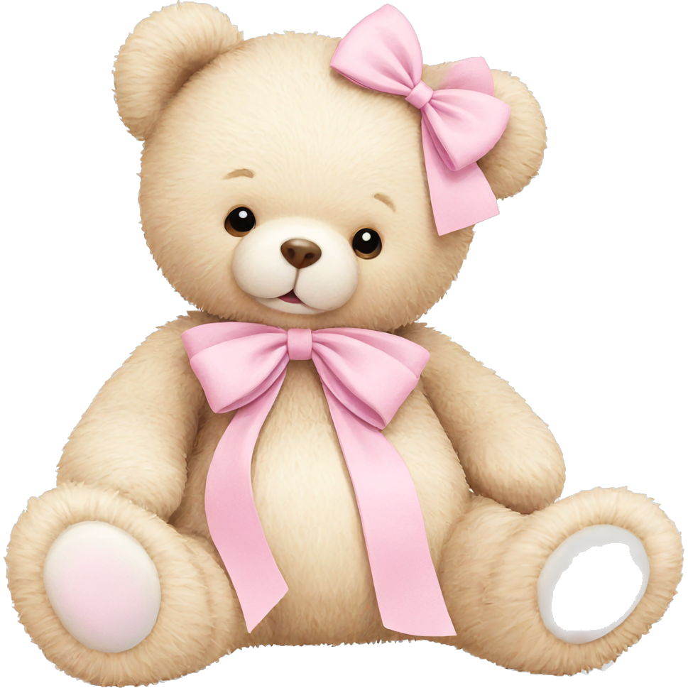 Teddy bear with pink bow