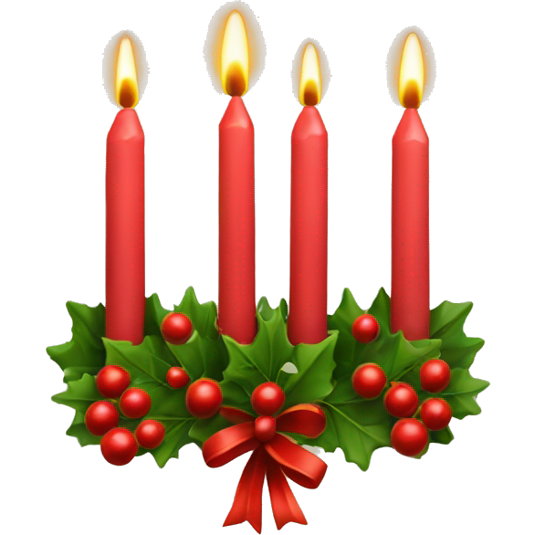 Adventskranz mit roten Kerzen