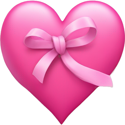 Pinkes Herz mit einer Schleife