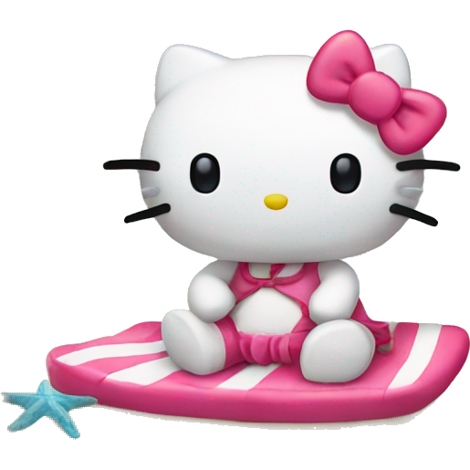 Hello kitty in the beach