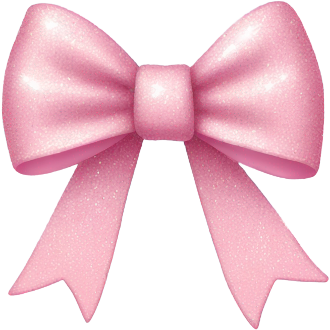 Light pink bow with glitter.