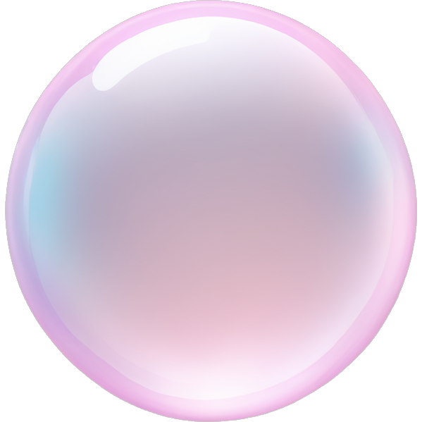 Pastel pink soap bubble