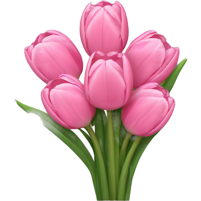 Bouquet of pink tulips