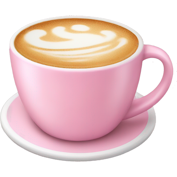 Pink mug with latte