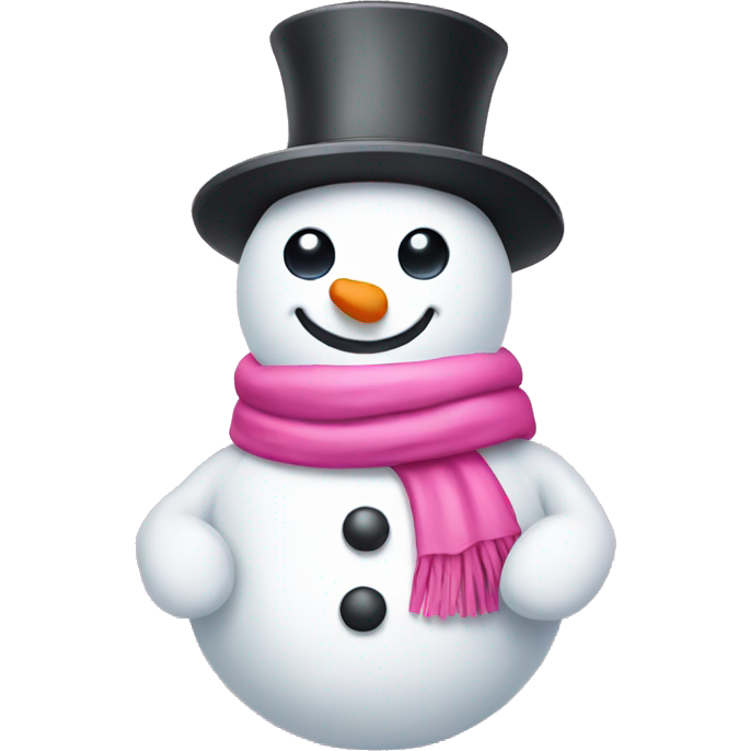 Snowman with a pink outfit