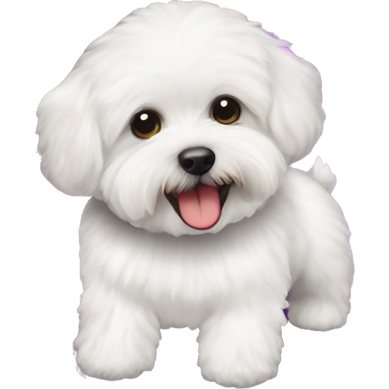 White maltipoo yoga mat