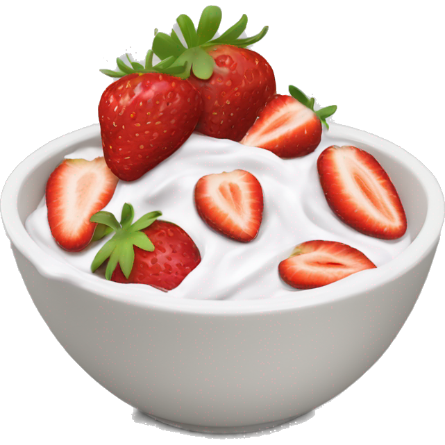 Fruit yogurt bowl with strawberries and grapes