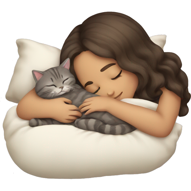 Girl sleeping with her scottish fold cat
