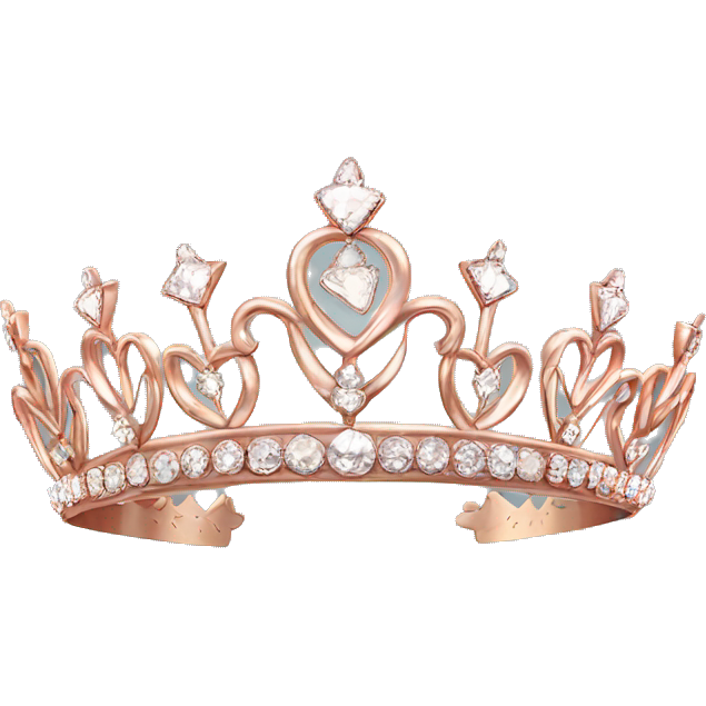 Realistic rose gold tiara