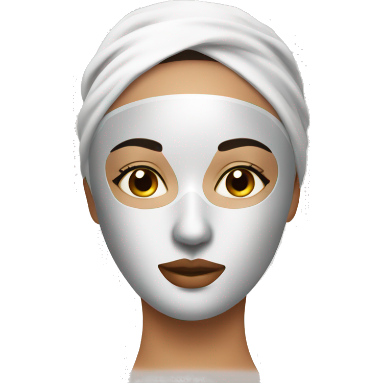 Lady with face mask spa beauty full face relaxing