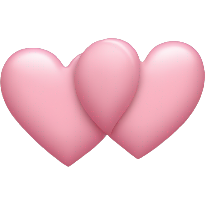 Two pastel pink hearts