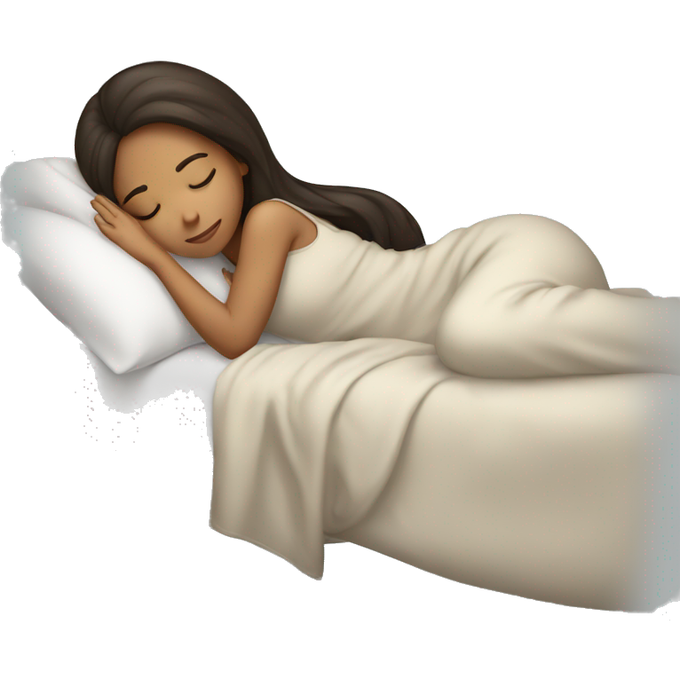 Brunette girl sleeping