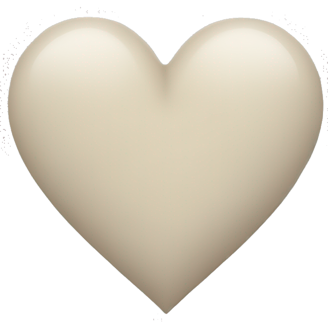 Light Beige Grey heart