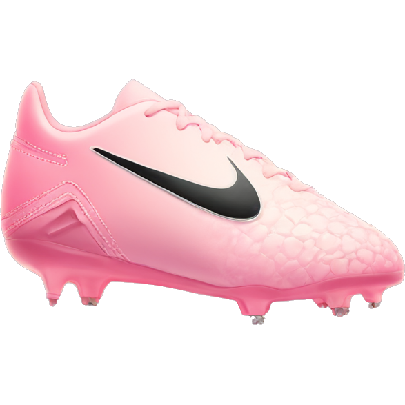 Light pink fade soccer cleat with Nike sign in the middle