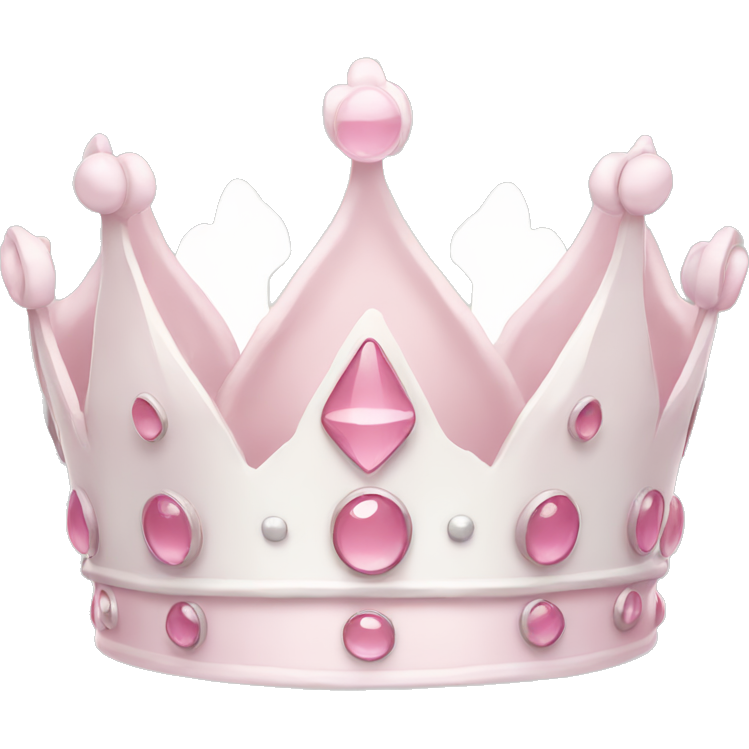 White and pastel pink crown