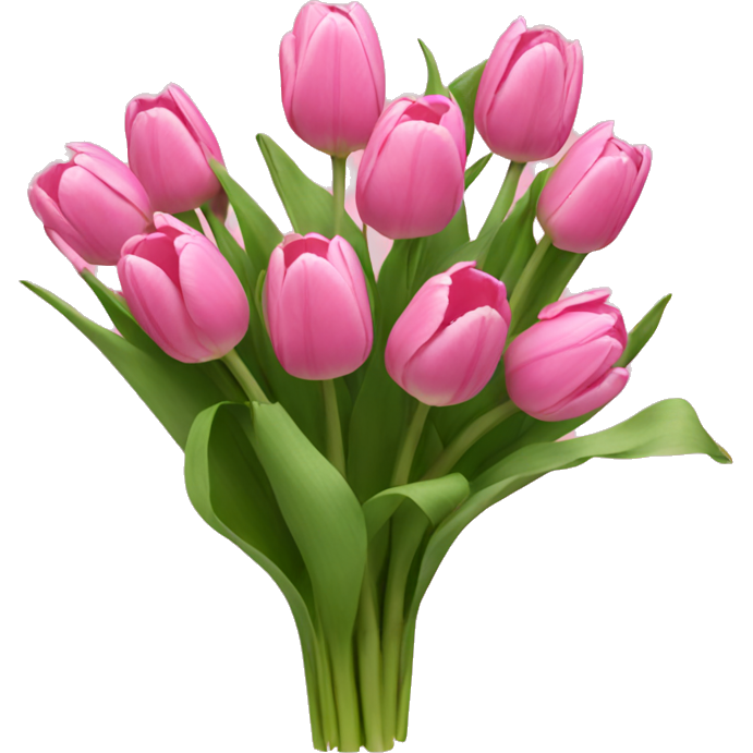 Bouquet of pink tulips