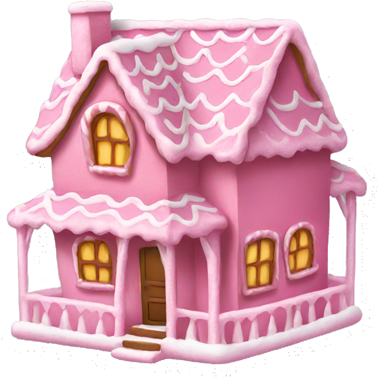 Pink gingerbread house