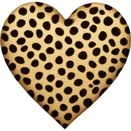 Cheetah print heart