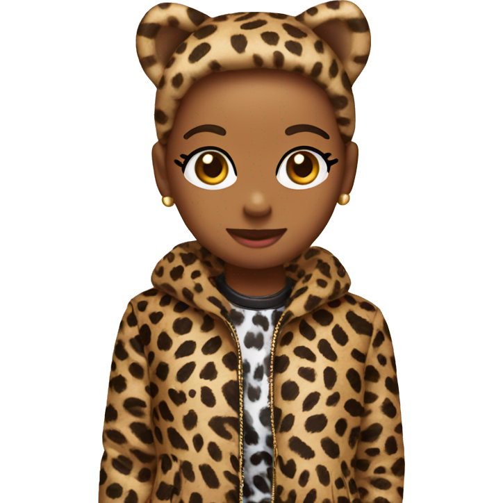 Hello kitty with a leopard jacket
