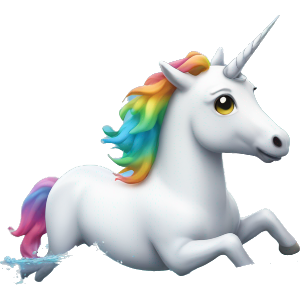 Swimming unicorn